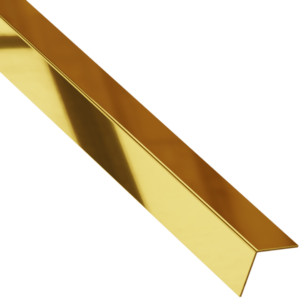 Profilé d'angle décoratif doré poli acier inoxydable